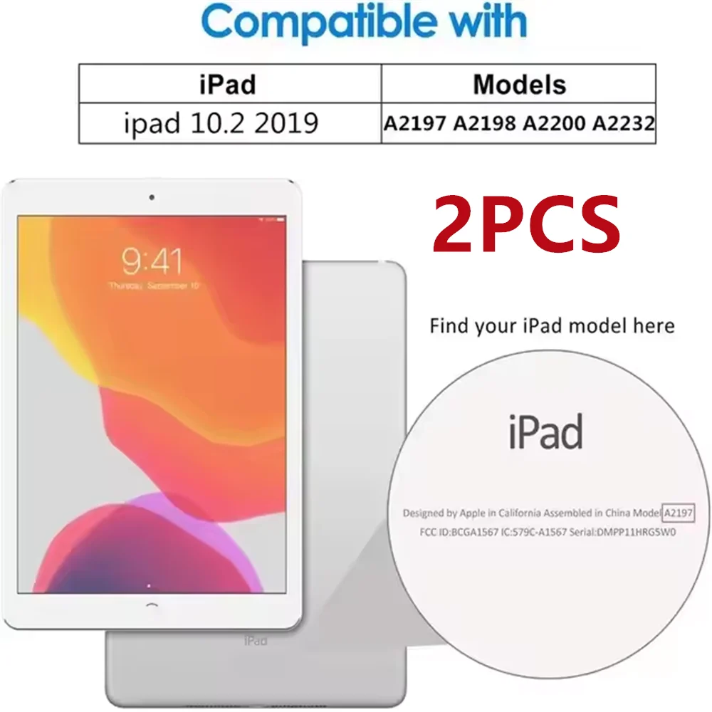 2PCS 9H Tempered Glass Screen Protector for iPad (10.2/9.7/10.5/10.9/11) Pro, Air & Mini – Anti-Scratch HD Protective Film