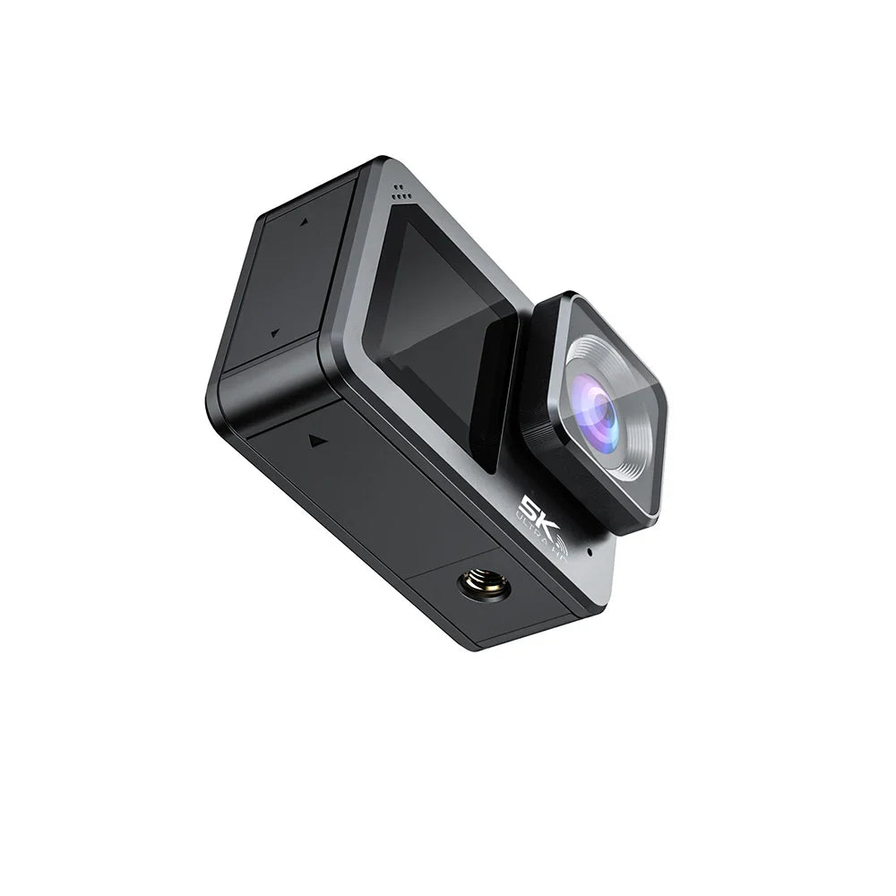 F6W Action Camera — 5K/4K60FPS, 48MP, 2.2" Touch LCD, EIS, Dual Screen, Wi-Fi, 170° Waterproof 30M, 8X Zoom Sports Camera with Wireless Mic