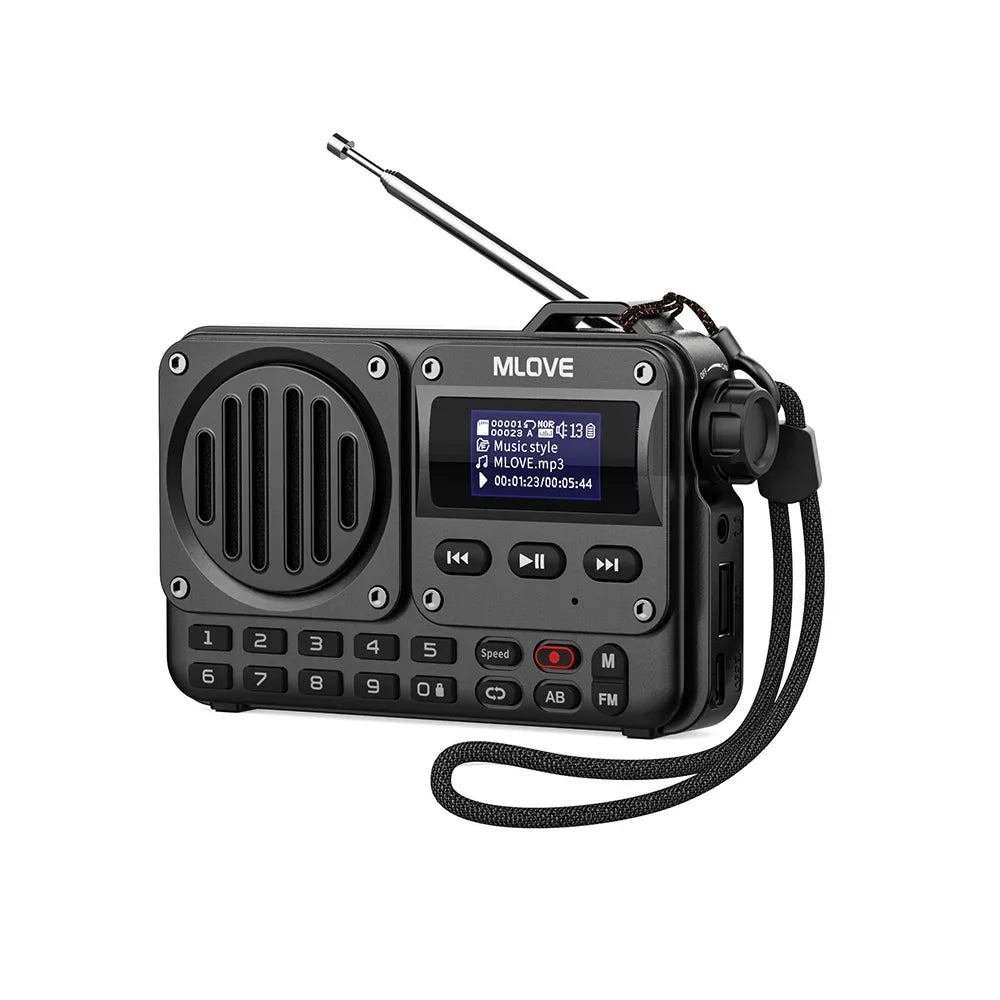 MLOVE BV800 Bluetooth Speaker - Portable Wireless Speaker with FM Radio MP3 Player & LCD Display