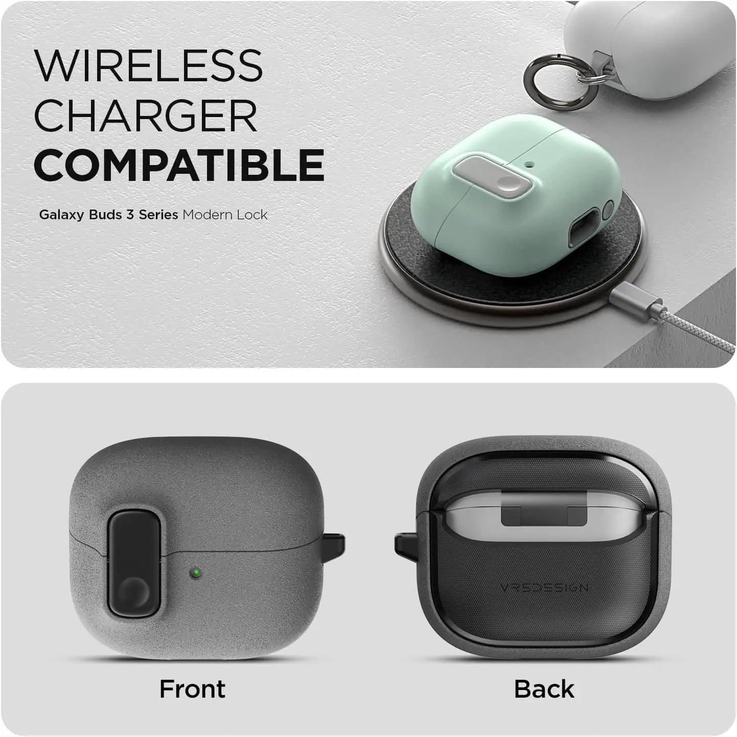 Security Lock Case for Galaxy Buds 3 & Buds 3 Pro – Shockproof Cute Protective Cover for Samsung Galaxy Buds 3