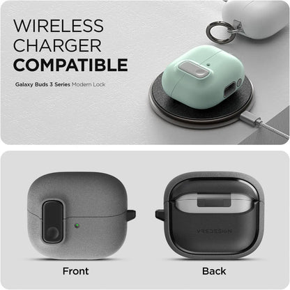 Security Lock Case for Galaxy Buds 3 & Buds 3 Pro – Shockproof Cute Protective Cover for Samsung Galaxy Buds 3