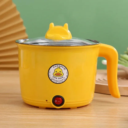 1.8L Mini Electric Hot Pot – Multifunctional Cooking Pot for Noodles & Small Meals, Stainless Steel Liner