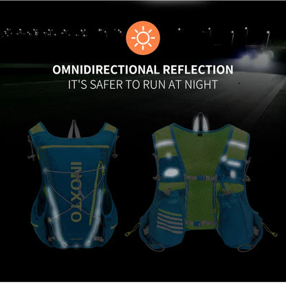 8L Running & Cycling Hydration Vest Backpack — Hiking & Marathon Water Pack with 1.5L Bladder and 500ml Bottle