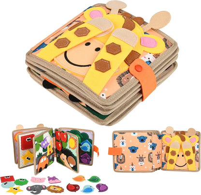 Baby Soft 3D Cloth Book – Montessori Early Learning Toy for Color Cognition & Basic Life Skills