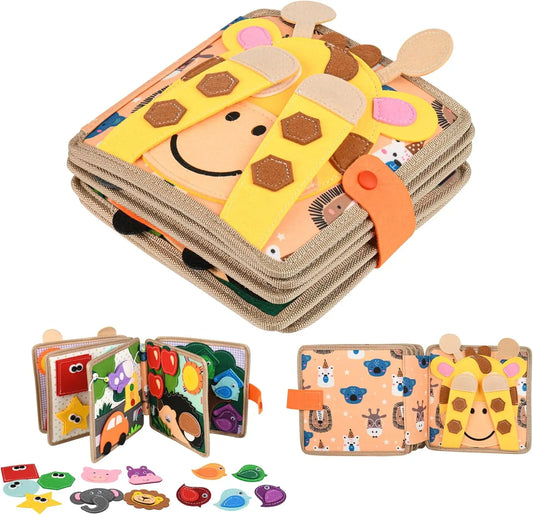Baby Soft 3D Cloth Book – Montessori Early Learning Toy for Color Cognition & Basic Life Skills