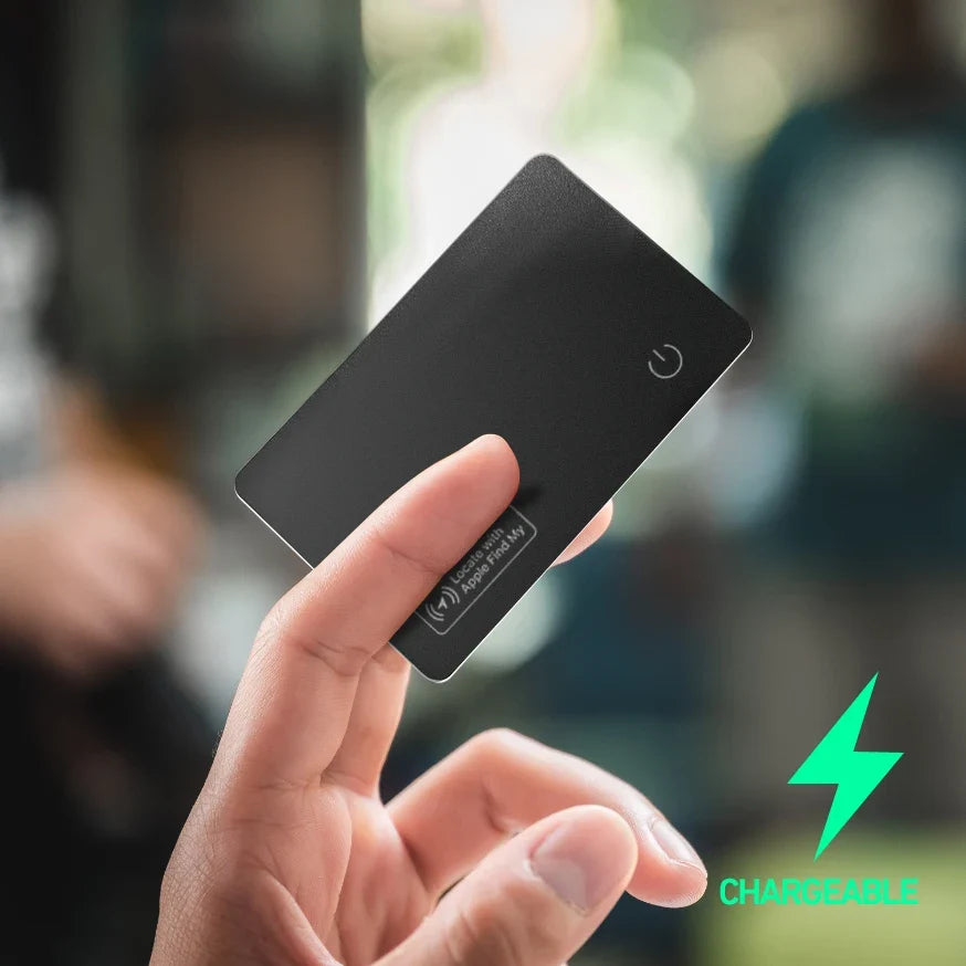 Wireless Charging Tracking Card Wallet - Smart Mini Locator Tag for iPhone Find My Device Replacement