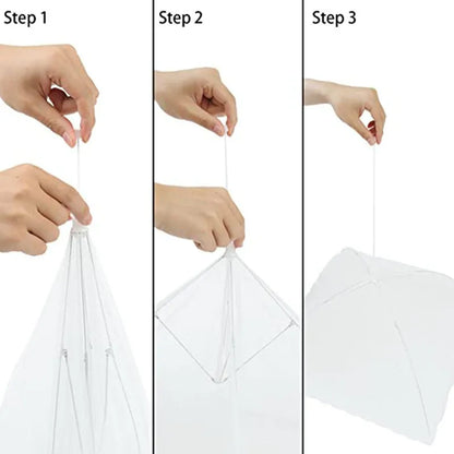 Pop 'n Protect: Foldable Mesh Food Cover for Bug-Free Dining!