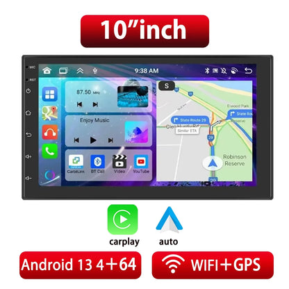 ESSGOO 2-Din Android Car Radio — 7/9/10" CarPlay Multimedia Player with GPS, Stereo Video Player for Tesla-Style, Nissan & Hyundai
