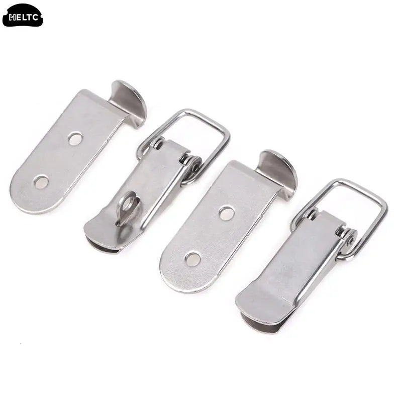 Stainless Steel 304 Locking Latch - Metal Toggle Catch Clasp with Loaded Hinges for Toolbox, Box & Furniture Hardware Accessories