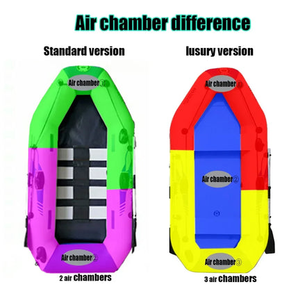 1.75~3.3m Inflatable Boat with Electric Motor – Fishing, Drift Canoeing & River Water Sports for 1-5 Persons