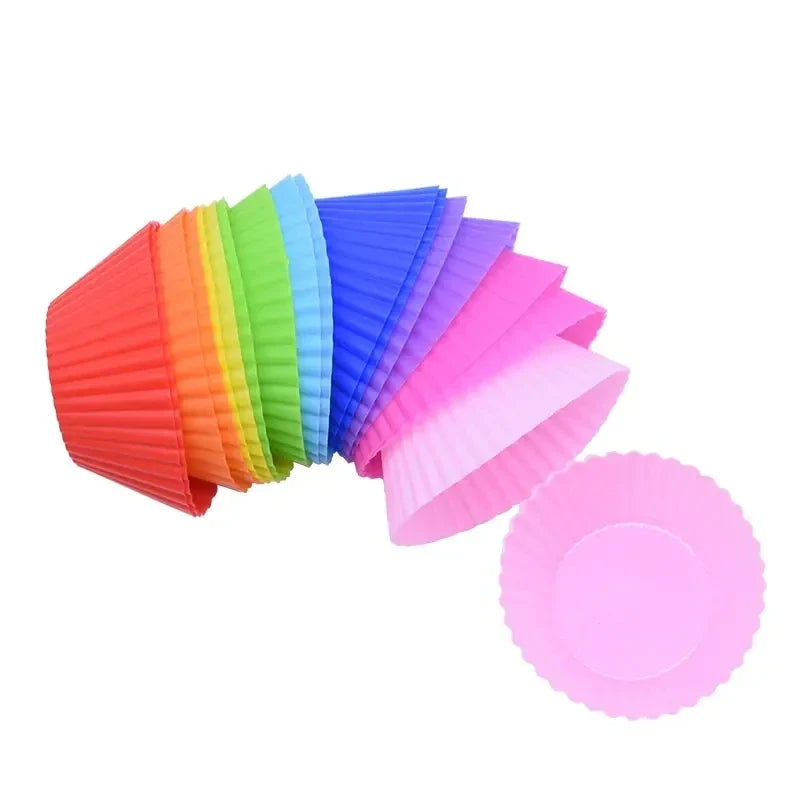 Round Silicone Cake Mold – Reusable Muffin & Cupcake Baking Tool for DIY Cake Decorating, Weddings & Parties