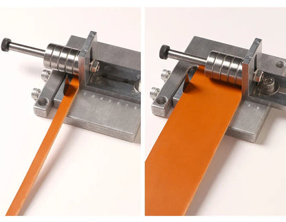 WUTA Adjustable Leather Strap Cutter with C-Clamps – Professional Belt Cutting Tool with Sharp Blades for Handcrafting