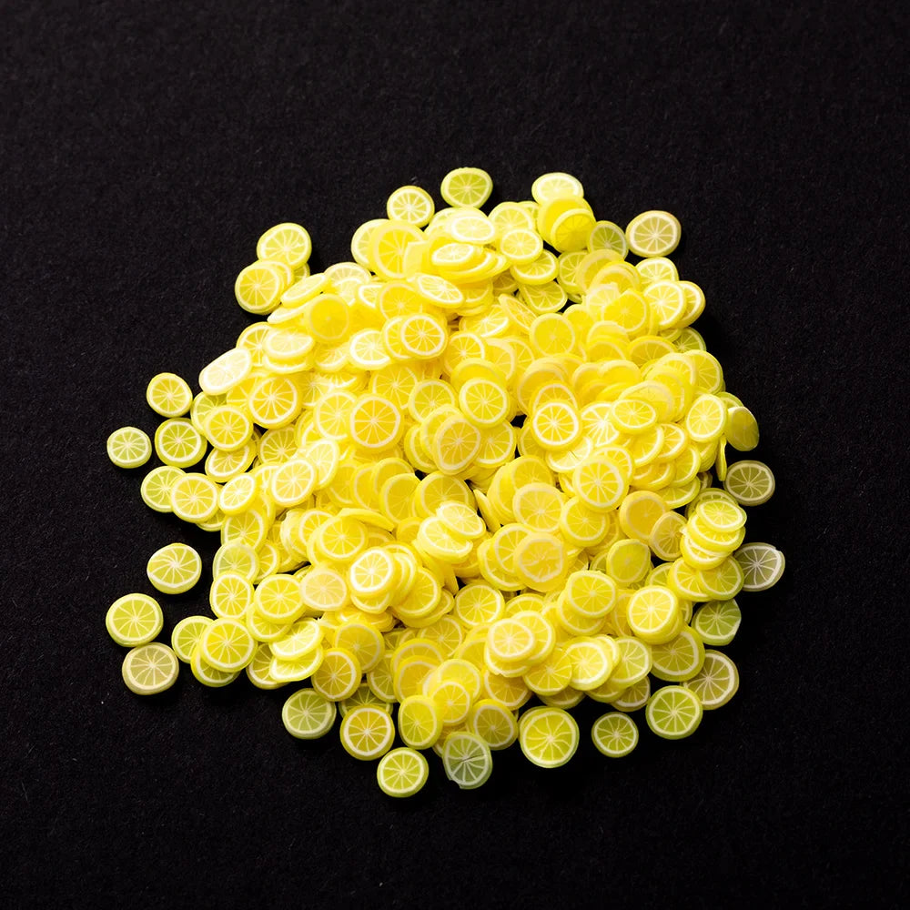 1000PCS Polymer Clay Fruit Slices – Resin DIY Craft Supplies for Jewelry, Epoxy, Silicone Mold & Cellphone Decoration