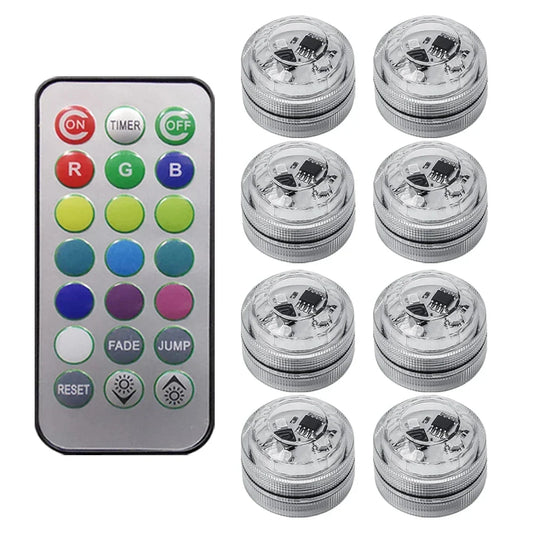 1Set Car LED Interior Ambient Lights – 13-Color Remote-Control Adhesive Roof & Foot Decoration