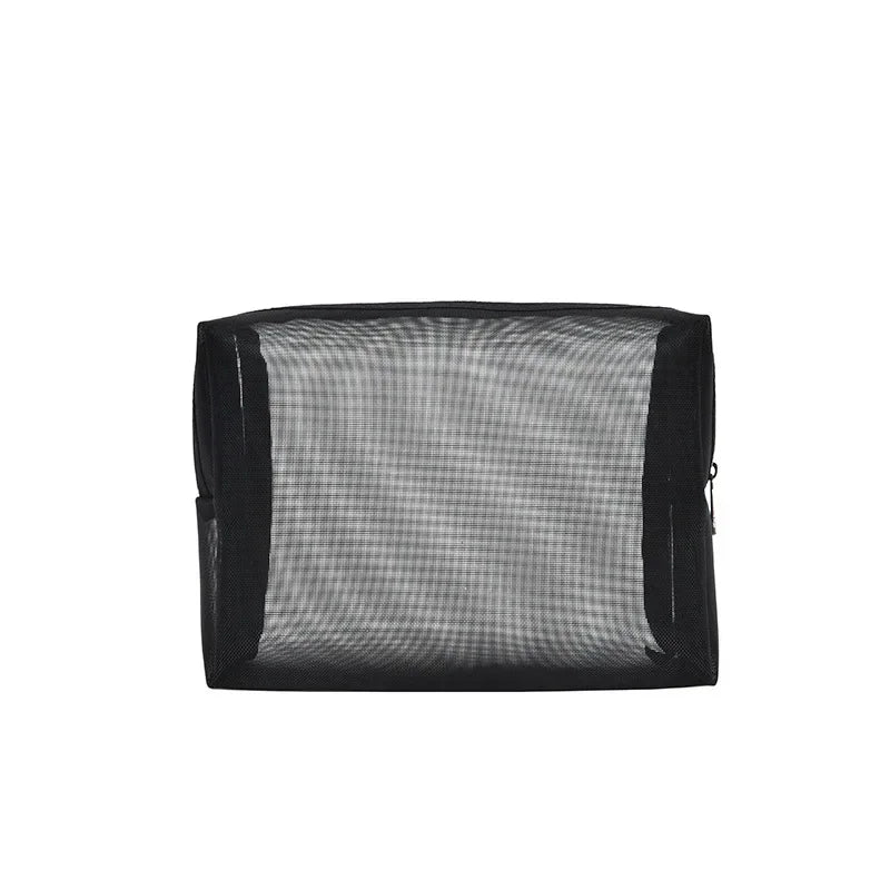 Female Makeup Pouch – Portable Small & Large Mesh Cosmetic Bag, Toiletry Beauty Case, Travel Makeup Organizer Storage Bag