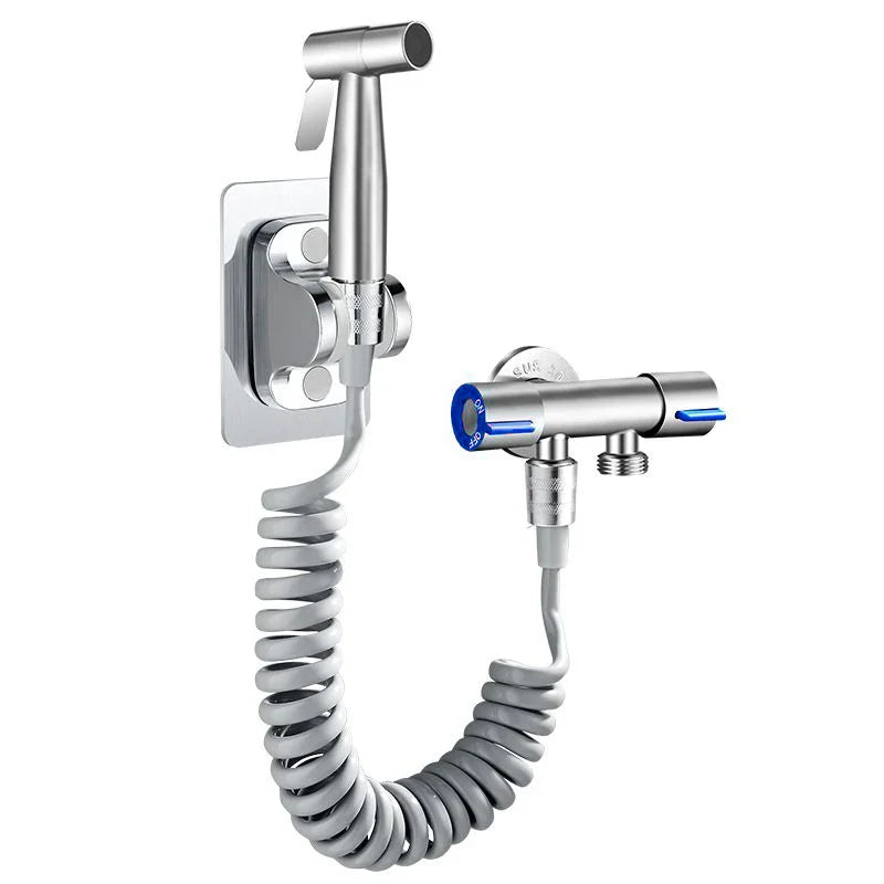 304 Stainless Steel Handheld Bidet Sprayer Set - Self-Cleaning Shower Nozzle for Toilet Bidet Faucet - Hygienic Spray Gun