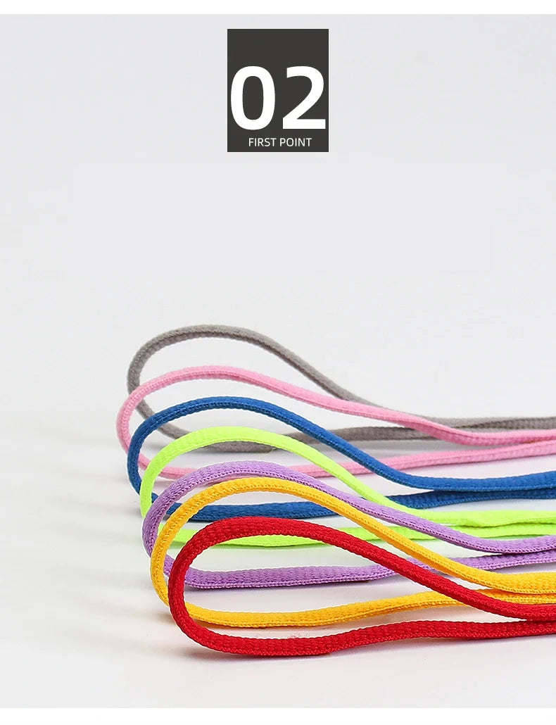 Oval & Semicircle Sneakers Shoe Laces – Classic Woven Round Shoelaces for Adult Unisex Casual & Sports Shoes
