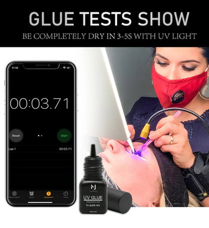 Extra Strong 1S UV Super Fast Eyelash Glue – Professional Adhesive with Box