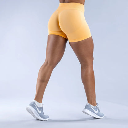 Women’s Impact Seamless Yoga Shorts — Scrunch Bum Low Waist Butt-Lifting Gym & Running Workout Leggings