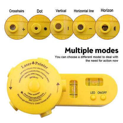 Multifunctional 4-in-1 Laser Level Ruler with Rotating Tripod - Household Measuring Tool for Vertical & Horizontal Levels