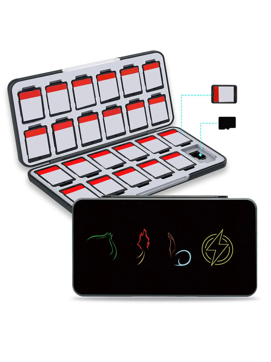 Fairy Tail Game Card & Micro SD Storage Box – 24 Game Slots + 24 Micro SD Slots for Lite, OLED & Nintendo Switch