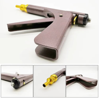 Professional Tubeless Tire Repair Kit - Heavy Duty Puncture Plug Gun with Mushroom Plugs for Car & Motorcycle