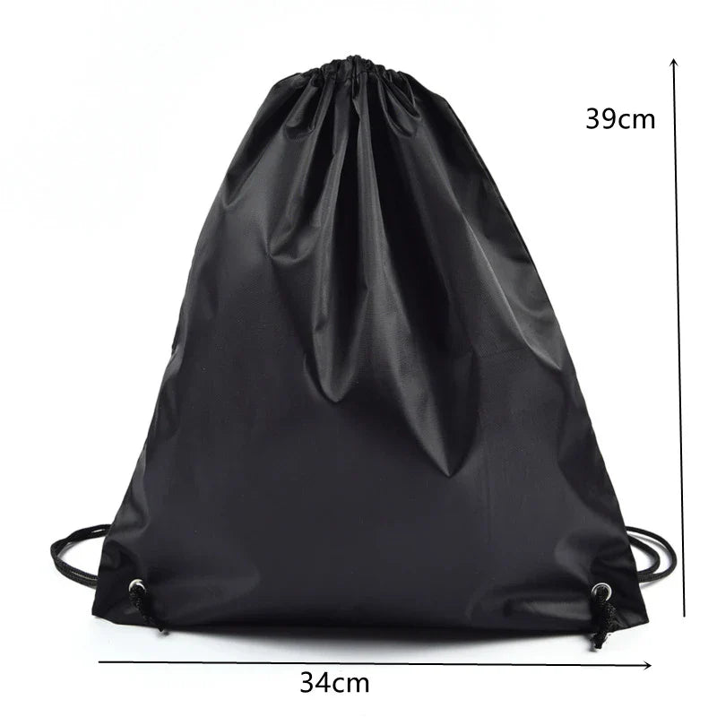 Large Heavy-Duty Polyester Laundry Bag — Drawstring Backpack for School & Camping