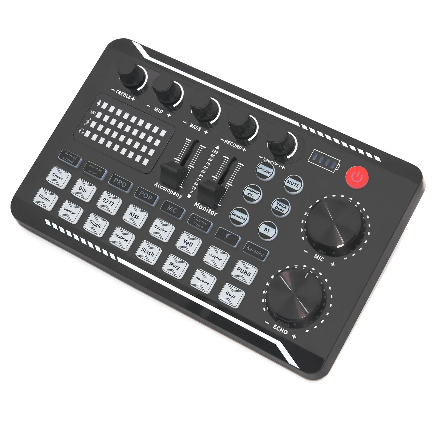 Live Sound Card Audio Interface with DJ Mixer Effects & Voice Changer – Bluetooth Mixer for Live Streaming & Singing