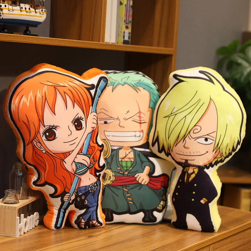 One Piece Anime Pillow – Luffy, Zoro, Sanji, Chopper & Usopp Stuffed Cartoon Cushion Toy, Perfect Birthday Gift