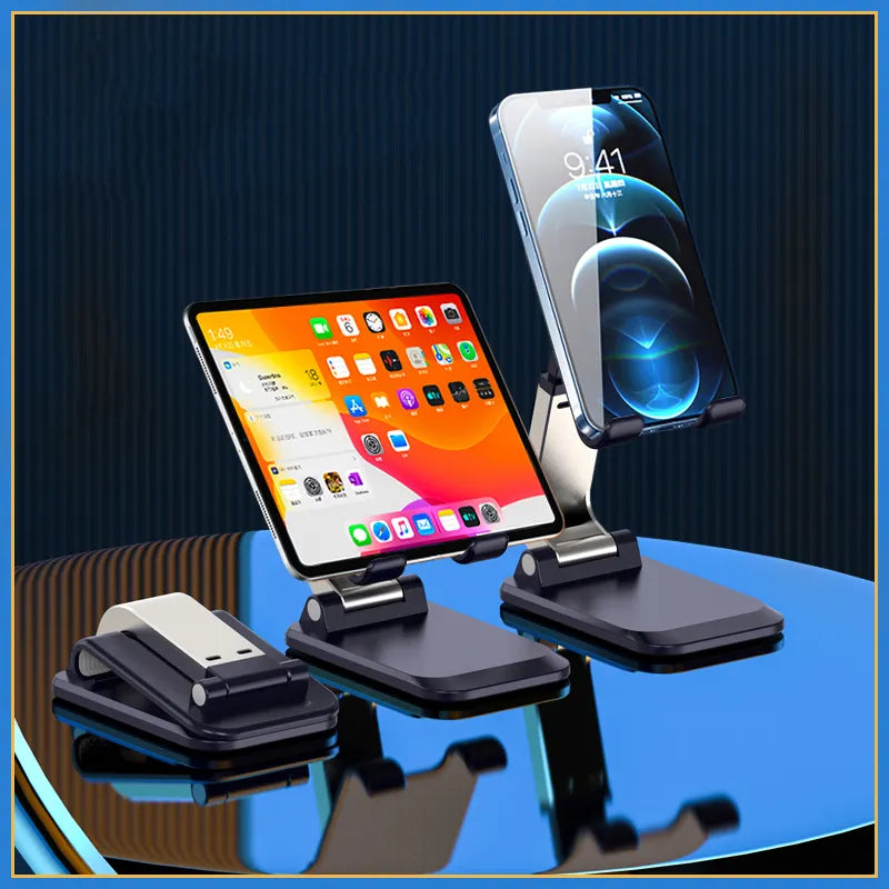 Foldable Desktop Mobile Phone Stand - Portable Holder Bracket for iPad, iPhone 13, X, and Smartphones, Tablet Support for Your Desk