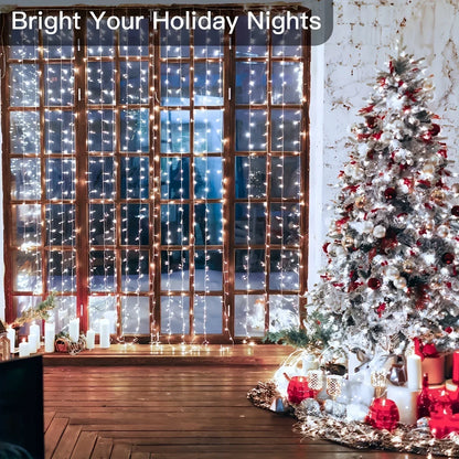 Remote Control Fairy Lights - USB LED Curtain String Lights for Christmas & Party Decor