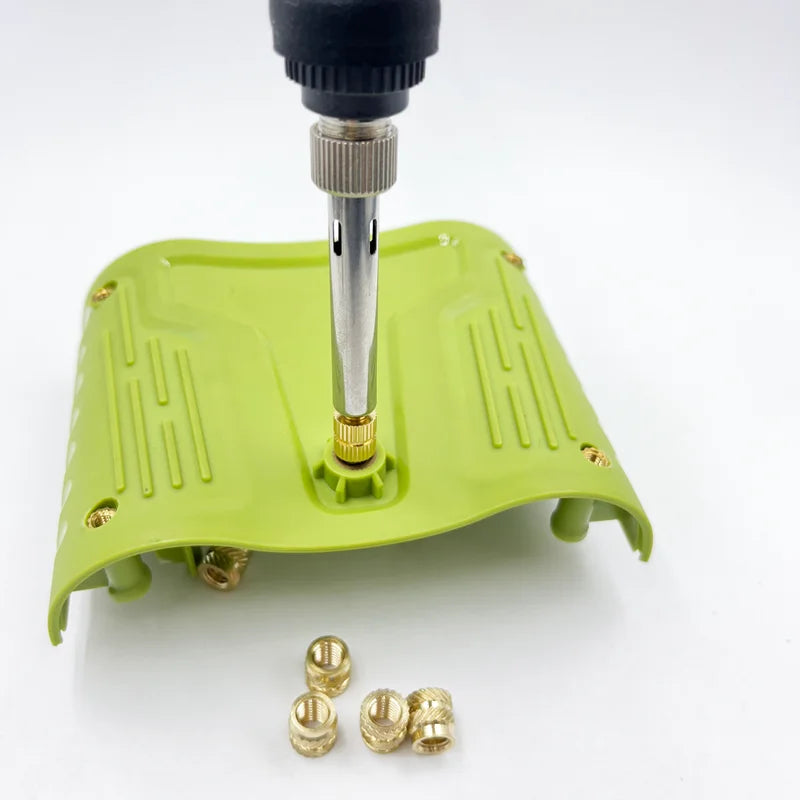Heat Set Insert Kit for 3D Printing – M2–M6 Brass Threaded Nuts & Soldering Iron Tip for Plastic Insertion