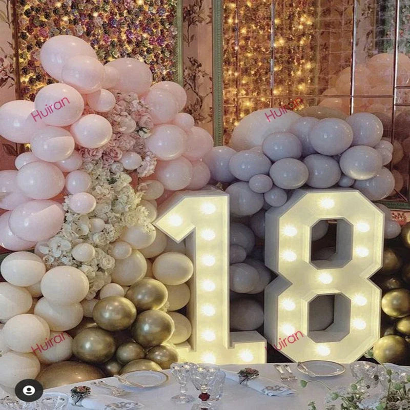 91.5cm Giant LED Light Birthday Number Figure - 1st Birthday, Anniversary, Wedding, Baby Shower Decor, 30, 40, 50 Number Frame