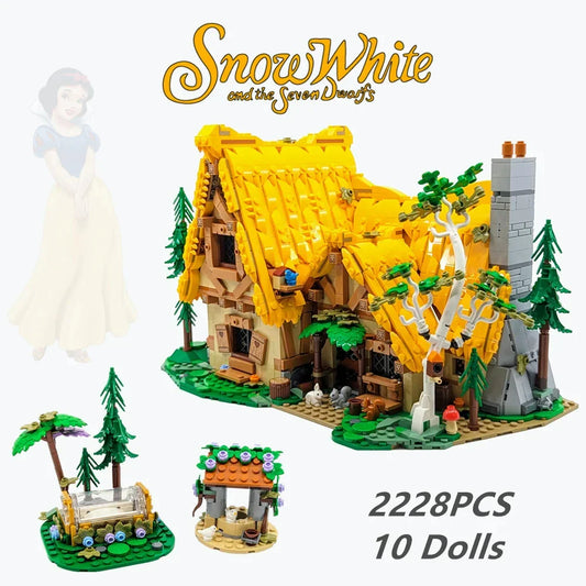 Miniso Disney Snow White & Seven Dwarfs Cottage – Sleeping Princess, Prince, Evil Queen Building Blocks Toy for Kids Gift
