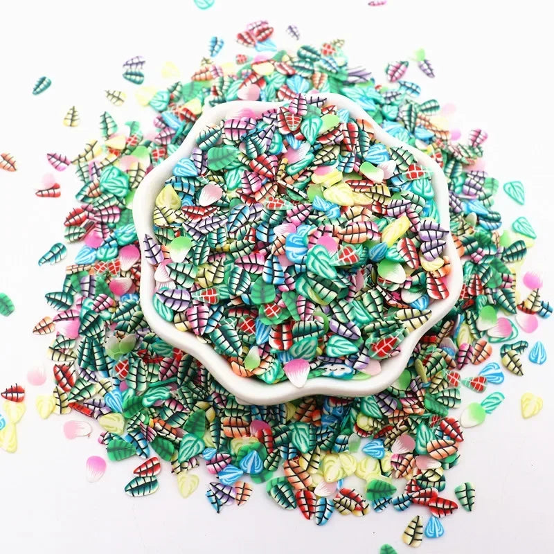 Boxi Polymer Clay Sprinkles - Star, Flower & Fruit Slice DIY Nail Art Accessories