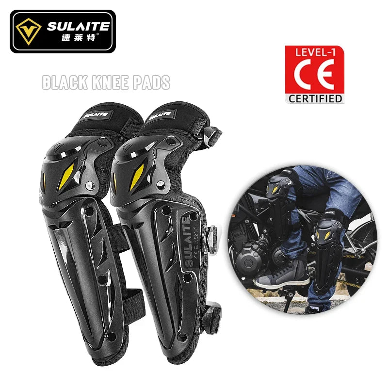 Motocross Knee Pads Protection Gear - Motorcycle Knee and Elbow Guards for Off Road Racing MTB Riding Safety