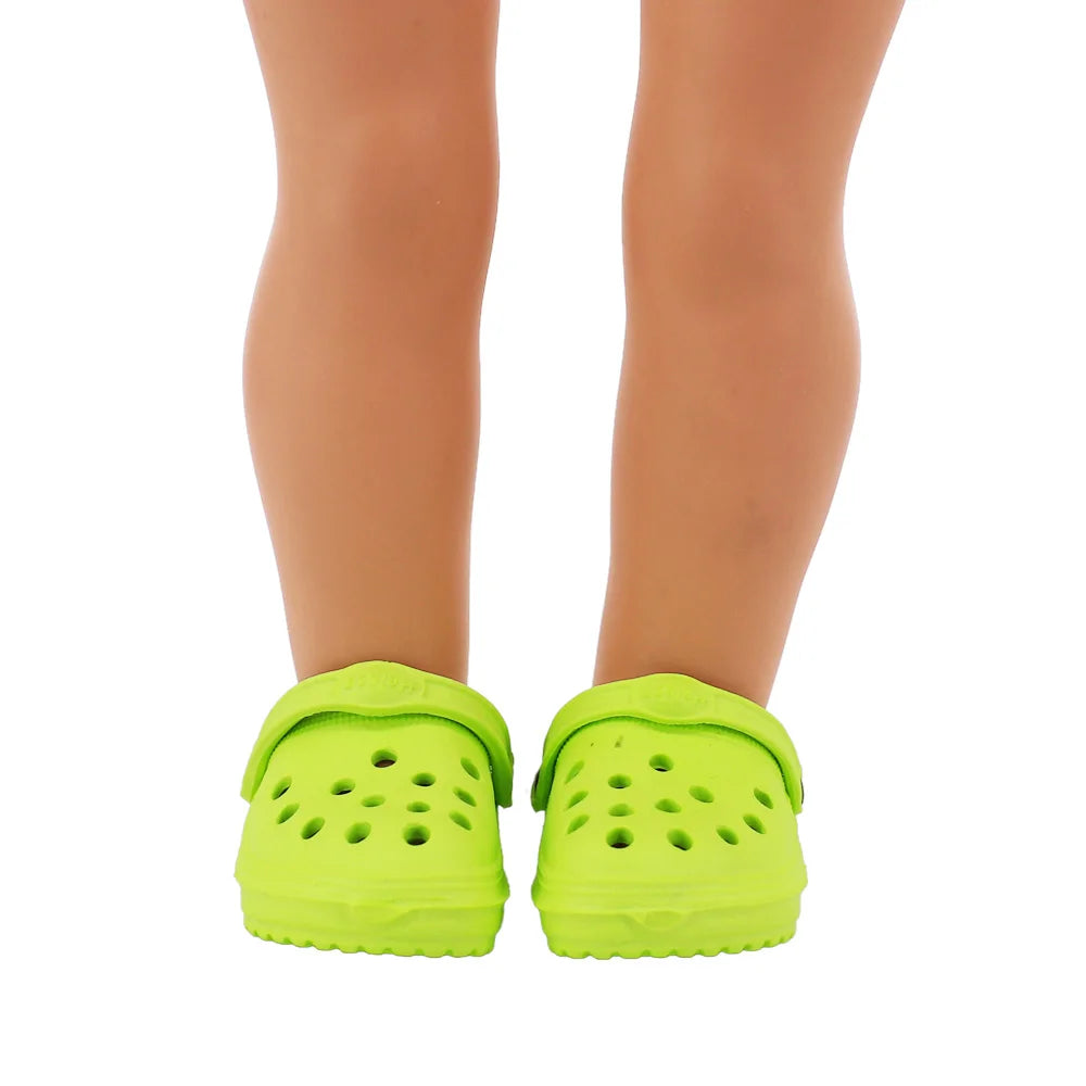 7cm Doll Sandal Shoes for 43cm Born Baby & 18-Inch American Dolls — Accessories for Doll Clothes, Girl’s Toy Gift