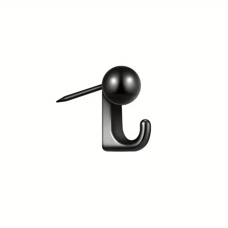 50PCS Black & White Plastic Metal Thumbtack Hooks Decorative Push Pins for Cork Boards