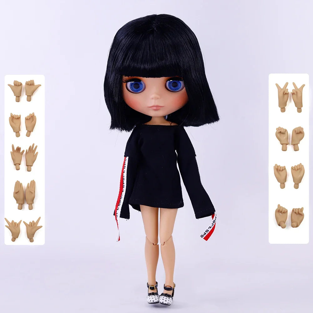ICY DBS Blyth 1/6 Joint Doll – 30cm Tan Skin Matte Face BJD Girl Doll Toy Gift