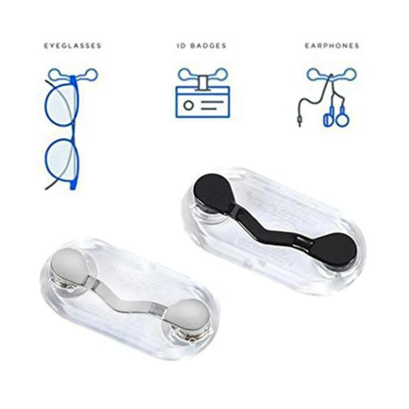 Magnetic Sunglasses Holder Clip - Multi-Purpose Glasses, Badge, Headset and Brooch Hanging Hook