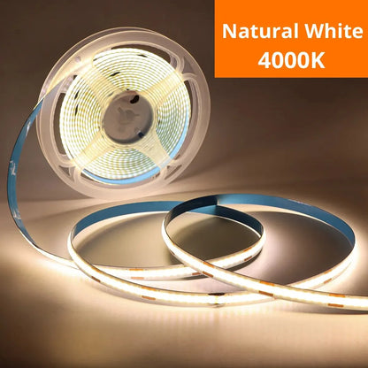 LED COB Light Strip – Flexible USB 5V Touch Dimmer Tape for Indoor Lighting, DIY TV, Mirror Backlight & Wall Decor