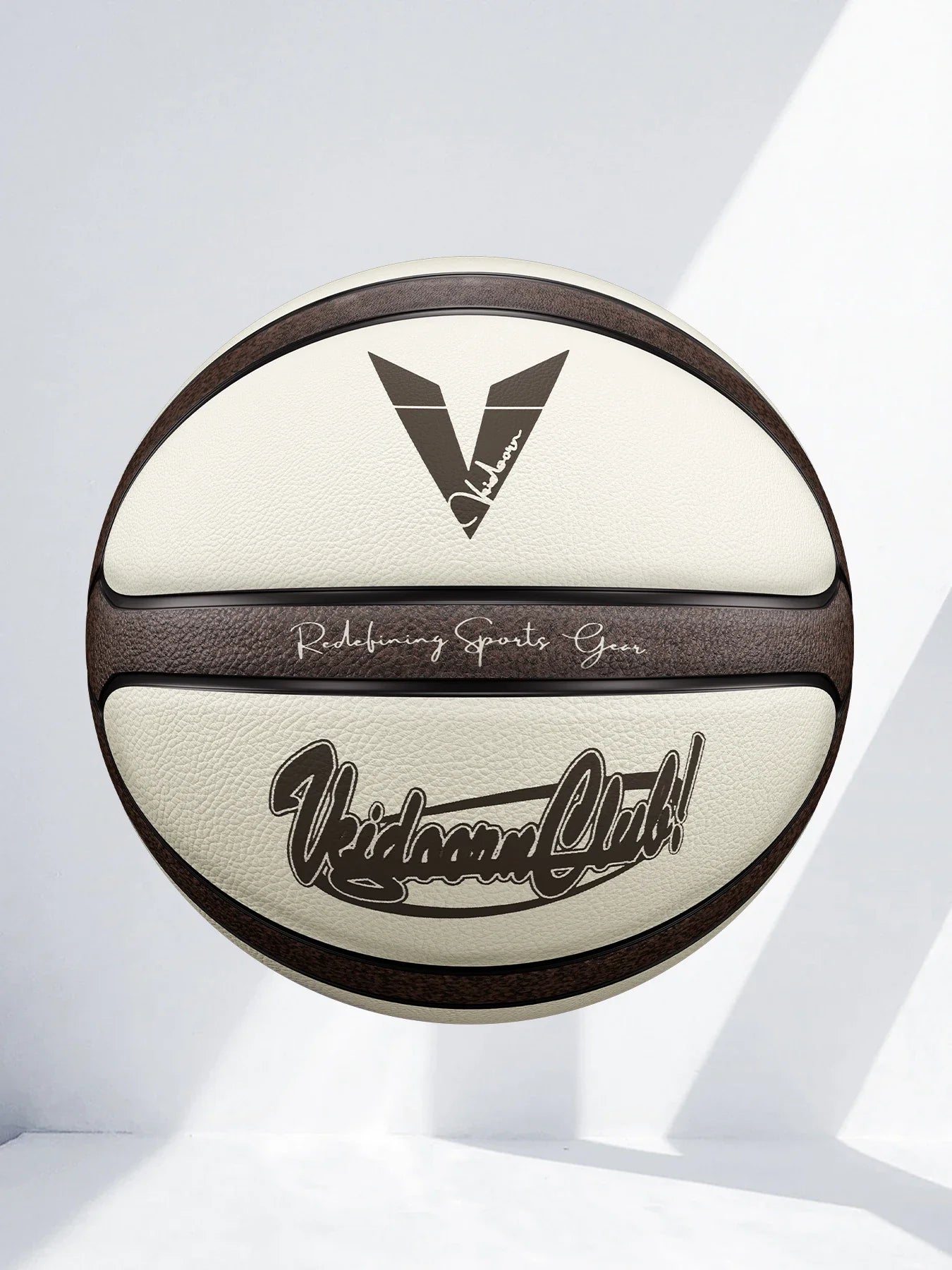 Veidoorn Official Size 7 Basketball — Brown Beige PU, 4-Layer Durable Outdoor Game Ball, Professional Quality