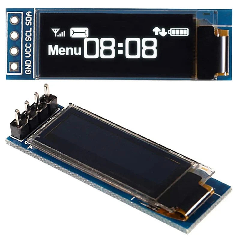 0.96 Inch OLED Display Module | SSD1306 I2C IIC SPI Serial 128x64 LCD for Arduino with Soldered Pin Headers