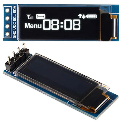 0.96 Inch OLED Display Module | SSD1306 I2C IIC SPI Serial 128x64 LCD for Arduino with Soldered Pin Headers