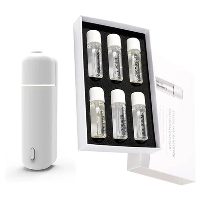 Mini USB Car Aroma Diffuser – Rechargeable Fragrance Oil Air Freshener with Essential Oil Vent Clip