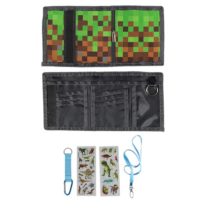 Kids Trifold Casual Wallet – Multifunctional Youth Wallet with Zipper Coin Pocket & Card Holders, Perfect Gift for Children