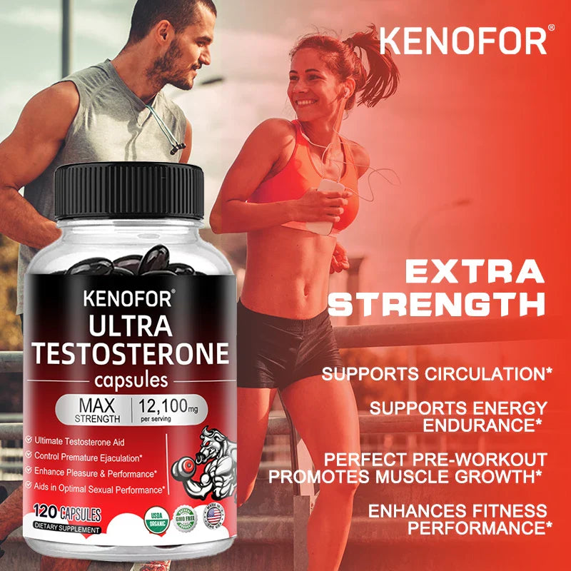 Male Strength Supplement – 12100mg Energy, Endurance & Muscle Support, Fatigue Relief Formula