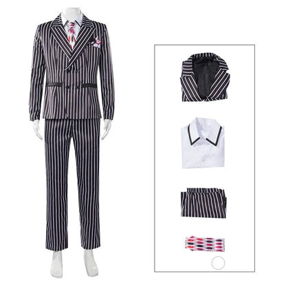 Fulujiacos Jim Carrey Cosplay Costume — Yellow Stanley Ipkiss Suit from The Mask