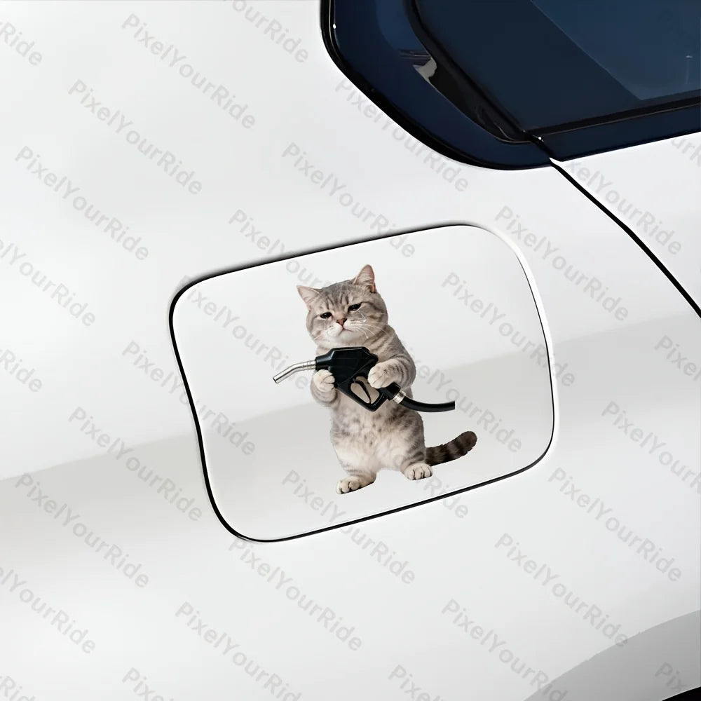 Tearful Emo Cat Car Sticker – Funny Waterproof Vinyl Decal for Cars, Motorcycles, Fuel Tank Caps & Windows