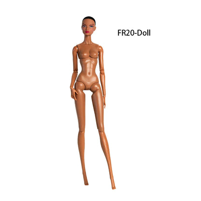 32cm European Supermodel Nude Doll – Original 1/6 Joint Figure with Multi-Color Skin and Exquisite Makeup, Full Series Collectible Toy